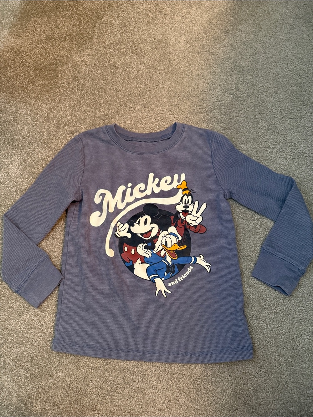 Disney Blue Long-Sleeve Mickey & Friends Graphic Tee